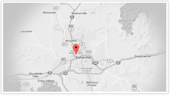 Licensed Plumbing Contractor Asheville Map